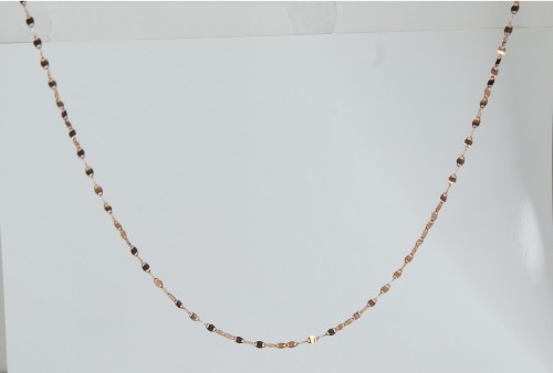 Sterling Silver Rose Gold Plated Fancy Chain 27inch